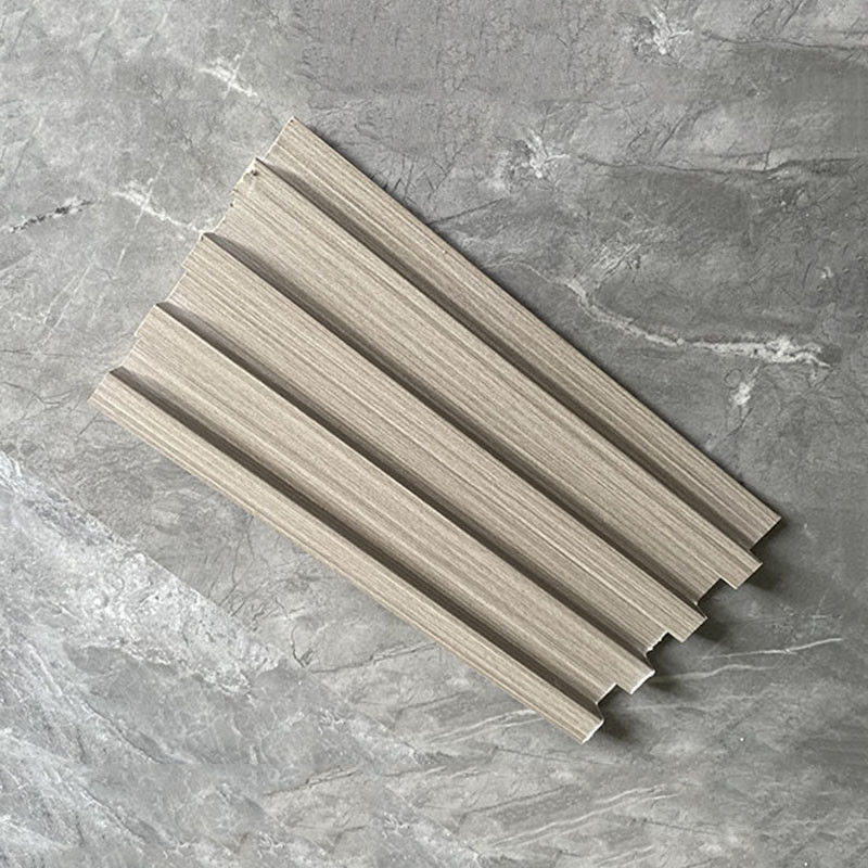 Hiasan Dinding WPC Slatted Cladding Panel Dinding Luar 3D Embossing