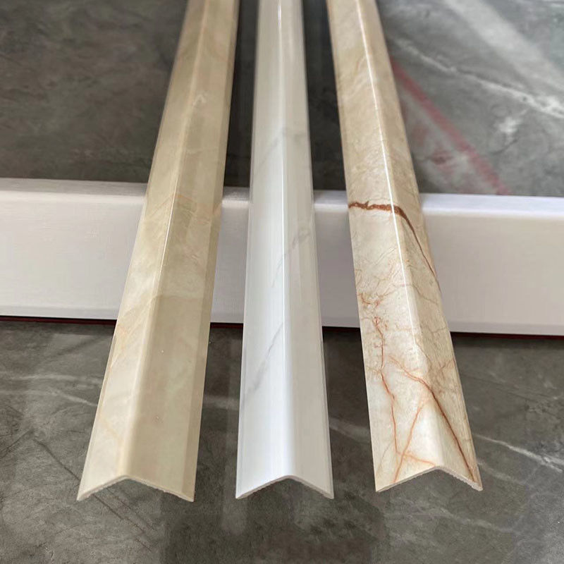 UV Coating Wearproof SPC Skirting Flooring Trim Untuk Dekorasi Dalam Ruangan