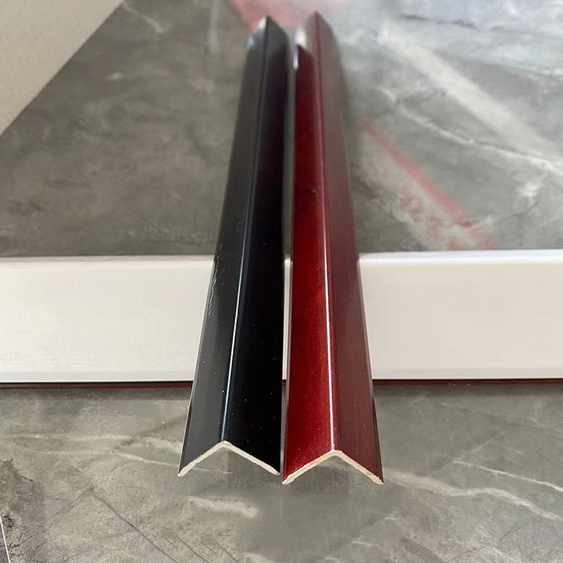 Bahan Hias Dinding Rectangle Fireproof SPC Skirting Board Pemasangan Lem