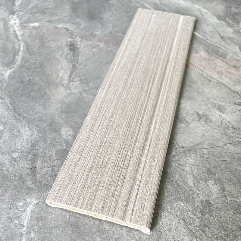 Waterproof 150mm Pvc Skirting Board Dekoratif untuk interior yang canggih