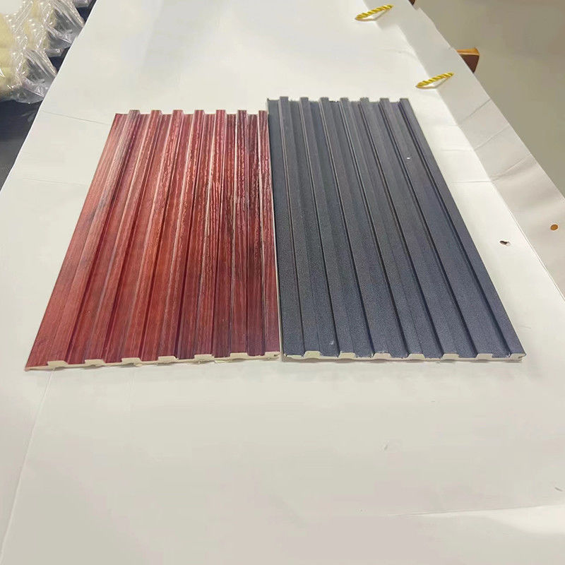 WPC Fiber Grating White Grey Brown Home Decorative Board dengan pemasangan mudah / pemeliharaan rendah